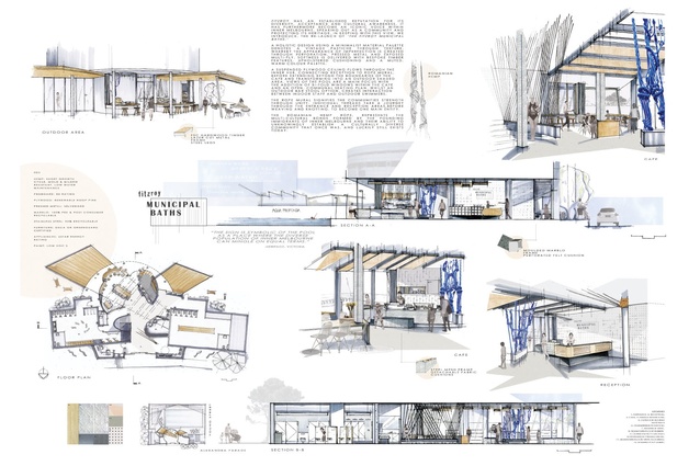 Assessment board – Interior Decoration & Design First Prize: Amelia Williams.