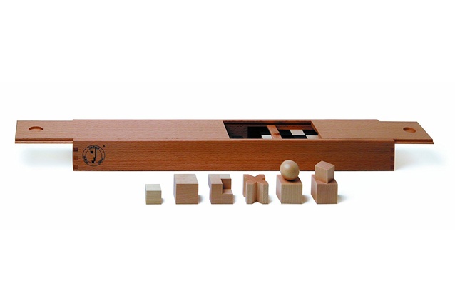 This <a href="http://www.fishpond.co.nz/Toys/Bauhaus-Chessmen-Naef/9999395515125" target="_blank"><u>game of chess</u></a>, designed in 1923, is classically characteristic of the timeless Bauhaus style.
