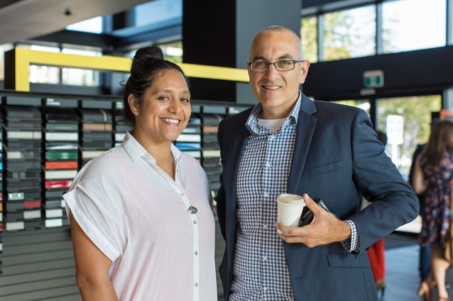 Left to right: Jade Bentley (Art Associates) and Hamish Kofoed (Methven).