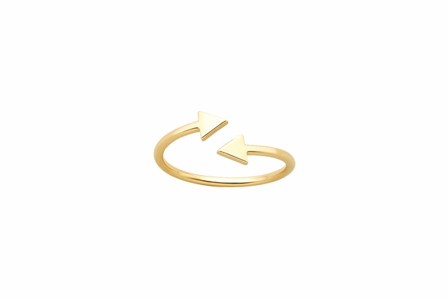 Celestial Arrows Ring in Gold
|
<a
href="
https://www.karenwalker.com/collections/karen-walker-jewellery/celestial-arrows-ring-gold-kw271r9y/9-carat-gold" target="_blank"><u> $329 by Karen Walker </u></a>