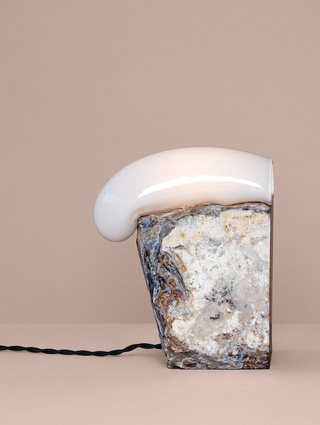 Catch Rock table light by Lindsey Adelman.