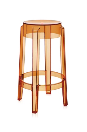 Kartell Charles Ghost tall stool by Philippe Starck | $521 from <a
href="http://backhousenz.com/allproducts/charles-ghost/" target="_blank"><u>backhousenz.com</u></a>.