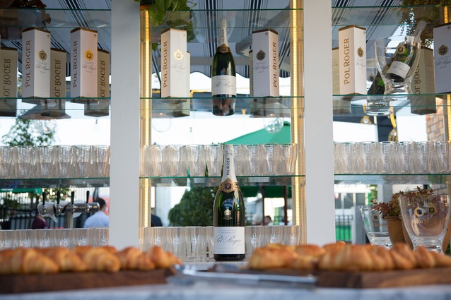 Breakfast bites and Pol Roger champagne were served at the morning launch event.