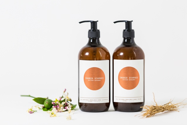 <a
href="
http://www.ingridstarnes.com/fragrance-skincare-gifts/products/vetyver-bergamot-hand-cream-all-natural-500ml" target="_blank"><u>Ingrid Starnes</u></a> Vetyver Bergamot hand cleanser and hand cream 500ml set $139.