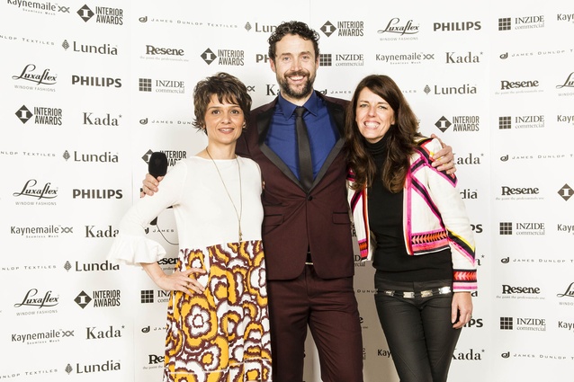 L to R: Parul Sheopuri, MC Jon Bridges and Sophie Curabet.