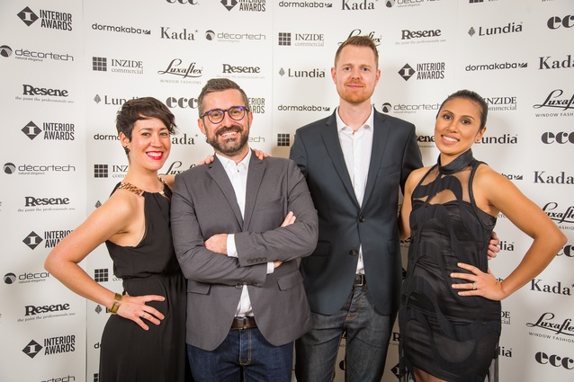 Amelia Melbourne-Hayward (ArchitectureNow editor), Ermanno Cattaneo (Suzanne Turley Landscapes), Thomas Cannings (AGM Publishing) and Pearl Vea (McCollams Print).
