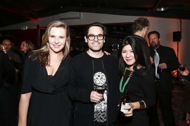 L to R: Lottie Vandervis of Athfield Architects, Aaron Paterson and Liz Tjahjana of Glamuzina Paterson Architects.