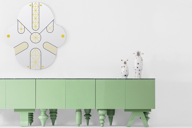 Marble multileg cabinet by Jaime Hayon for BD Barcelona | $POA from <a
href="http://www.matisse.co.nz/brands/bd-barcelona1/marble-multileg-cabinet" target="_blank"><u>matisse.co.nz</u></a>.