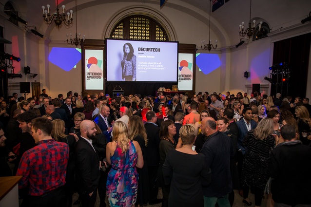 The packed-out crowd enjoying the evening at the Metropolis Museum.