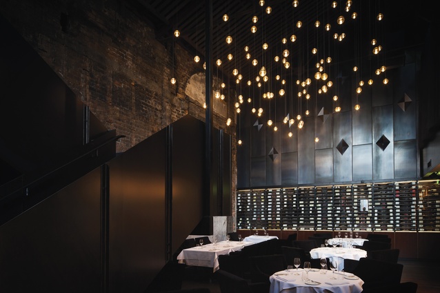 The Roxy: a fine-dining experience under Bocci spherical lighting. Architects: Fearon Hay. 7 Fort Lane; roxy.co.nz. Dinner only: Tuesday - Saturday.