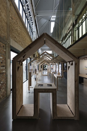 Unitec architecture student exhibition in conjunction with Women in Fabrication, installed at Warren & Mahoney.